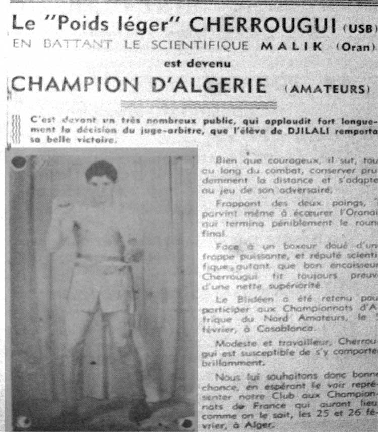 Cherroughi champion d'Algrie