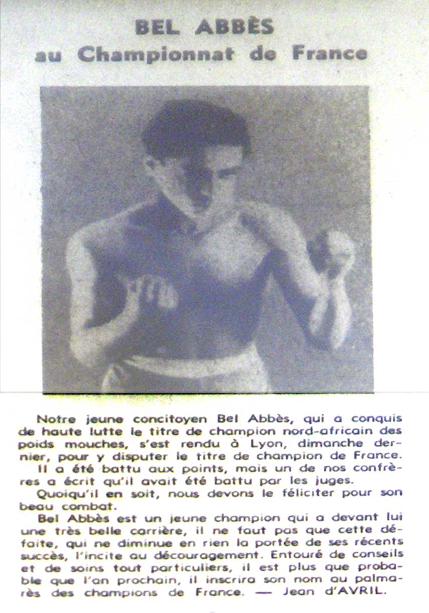 Boxe - Blida-  Bel Abbes